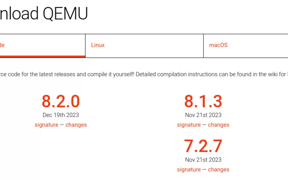 Вышел эмулятор QEMU 8.2