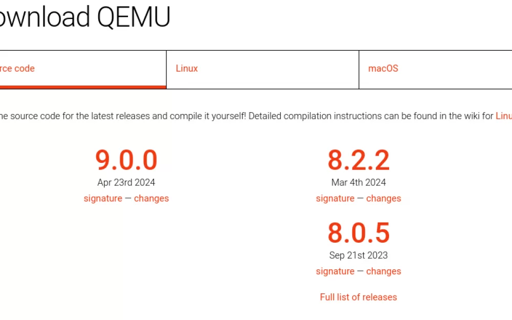 Вышел эмулятор QEMU 9.0