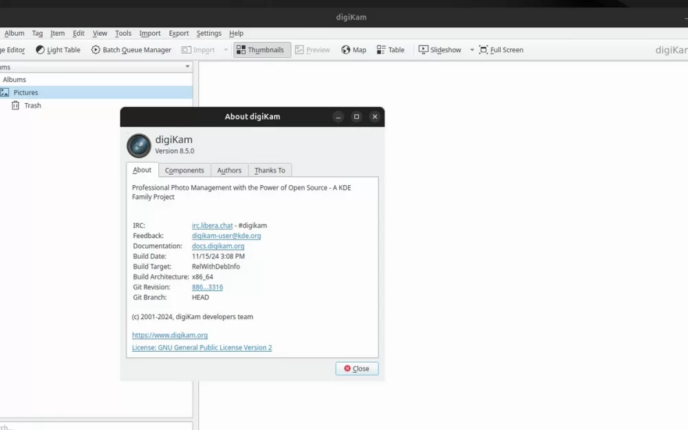 Релиз digiKam 8.5.0