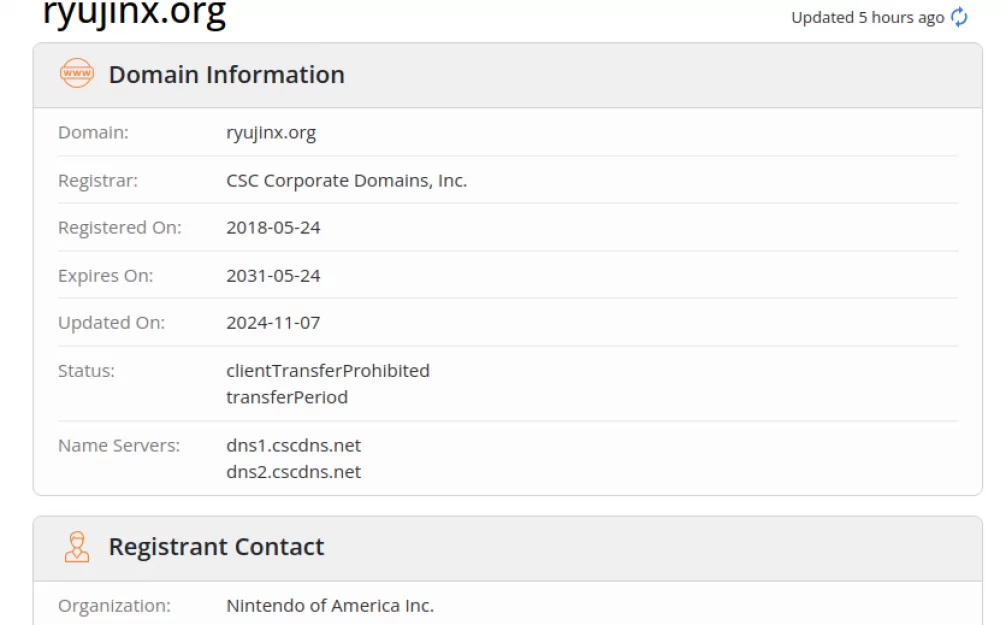 Nintendo стала владельцем закрытого ранее сайта эмулятора Nintendo Switch с открытым исходным кодом Ryujinx