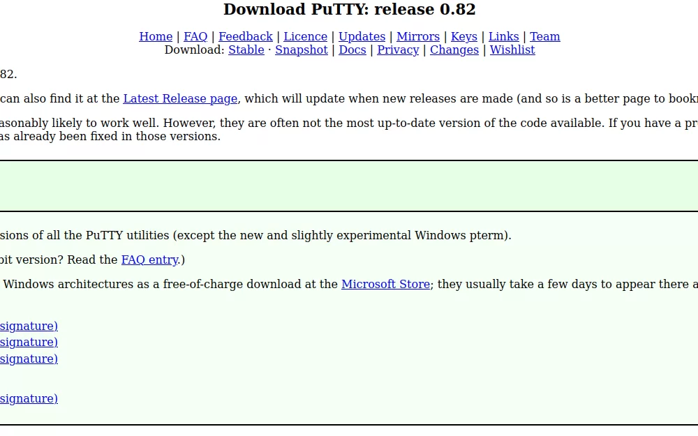Релиз SSH-клиента PuTTY 0.82