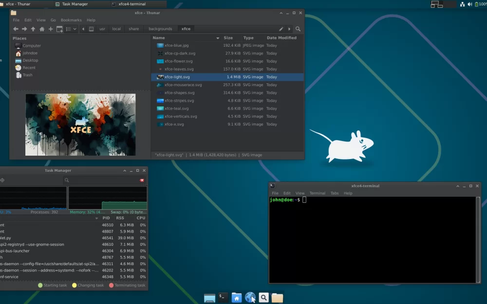 Релиз среды рабочего стола Xfce 4.20