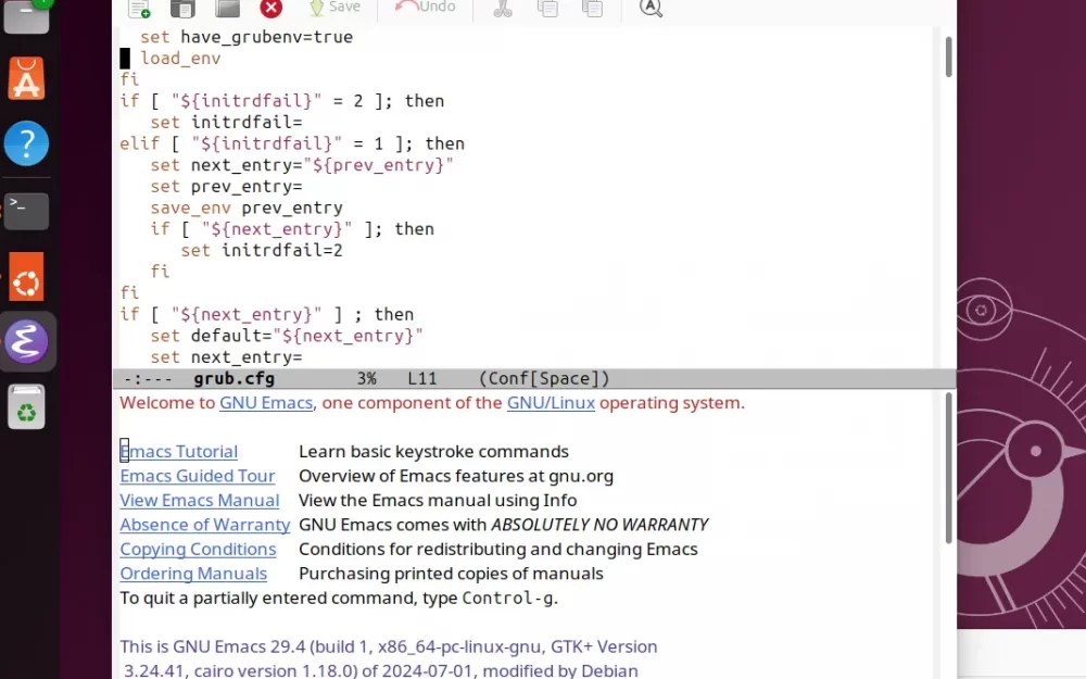 Релиз текстового редактора GNU Emacs 30.1