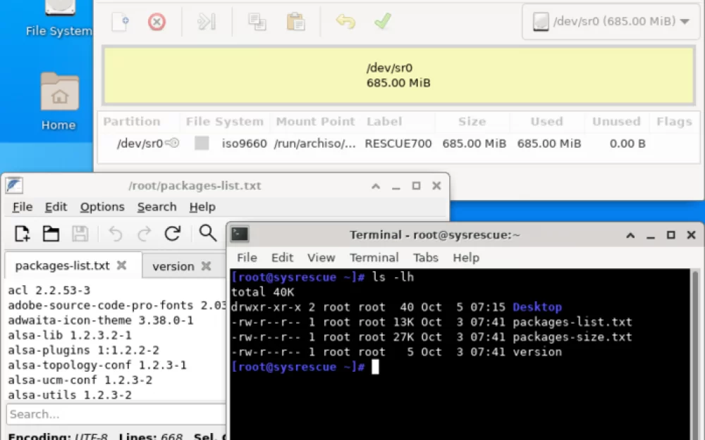 Релиз дистрибутива SystemRescue 12.0