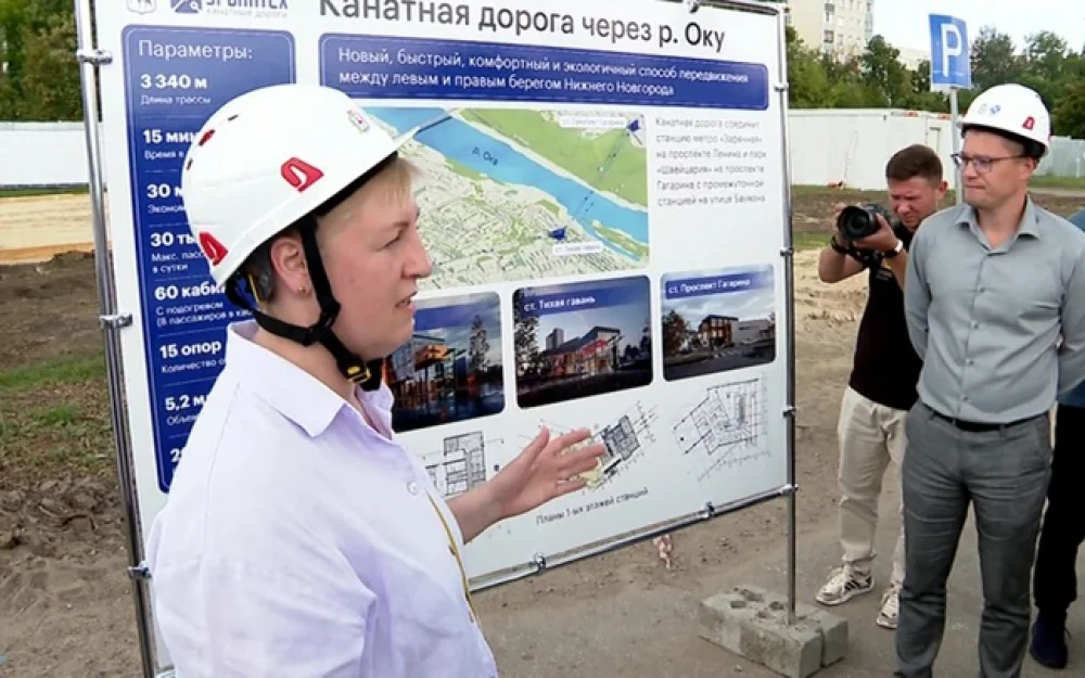 В Нижнем Новгороде началось строительство канатной дороги через Оку