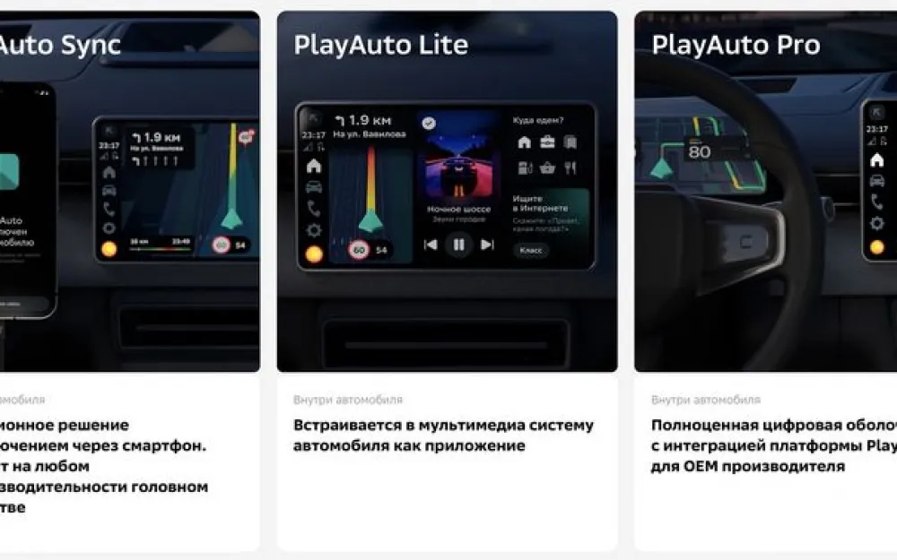 Сервис PlayAuto. Скриншот Navio
