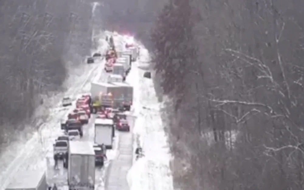 В штате Индиана произошло ДТП с 45 автомобилями после снегопада