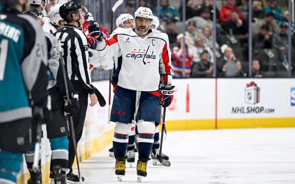 Овечкин оформил два гола, «Вашингтон» разгромил «Шаркс» и продлил победную серию до шести матчей